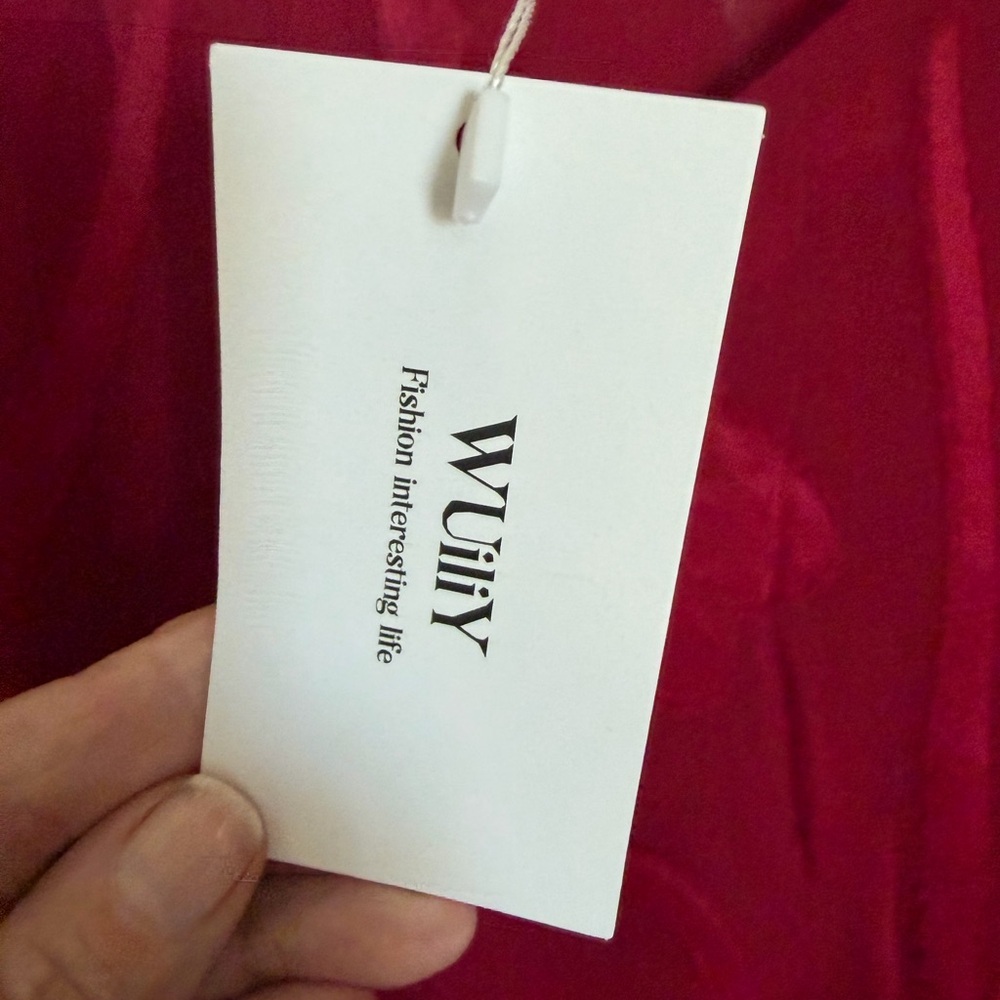 NWT Elegant Burgundy Midi Dress - Picture 7 of 11